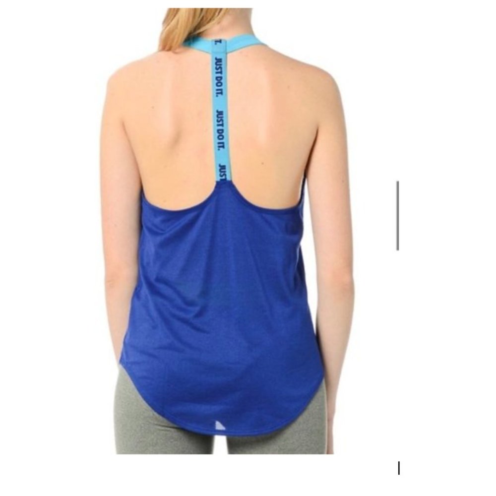 EUC NIKE DRI-FIT Elastika Royal Blue Training Tank Top, Size XS - Picture 2 of 13